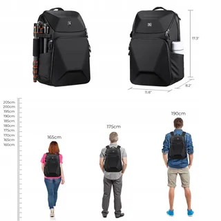 K&F CONCEPT Camerarugzak Waterdicht Multifunctioneel 20L DSLR — miniatuur 7