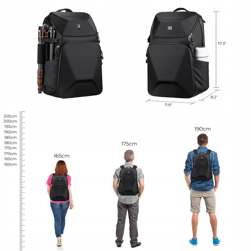 K&F CONCEPT Camerarugzak Waterdicht Multifunctioneel 20L DSLR — foto 7