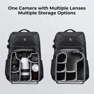 K&F CONCEPT Camerarugzak Waterdicht Multifunctioneel 20L DSLR — miniatuur 3