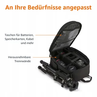 AMAZON BASICS Camerarugzak DSLR Waterdicht Schokbestendig — miniatuur 5