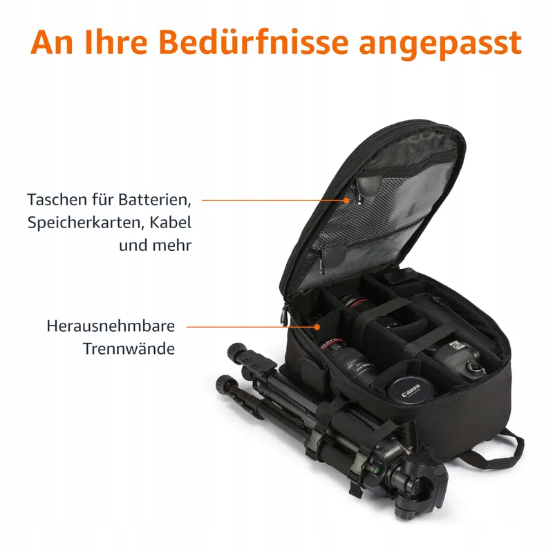 AMAZON BASICS Camerarugzak DSLR Waterdicht Schokbestendig — foto 5