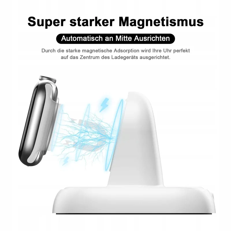 LVFAN Apple Watch Oplader USB-C Magnetisch Wit — foto 4