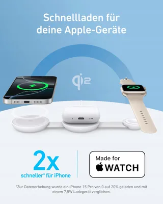 ANKER MagGo 3-in-1 Draadloos Laadstation iPhone AirPods Watch — miniatuur 3