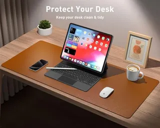 AOTHIA Bureau-onderlegger Leer Antislip 80x40cm Bruin — miniatuur 7