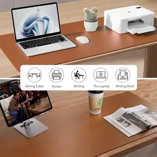 AOTHIA Bureau-onderlegger Leer Antislip 80x40cm Bruin — miniatuur 6