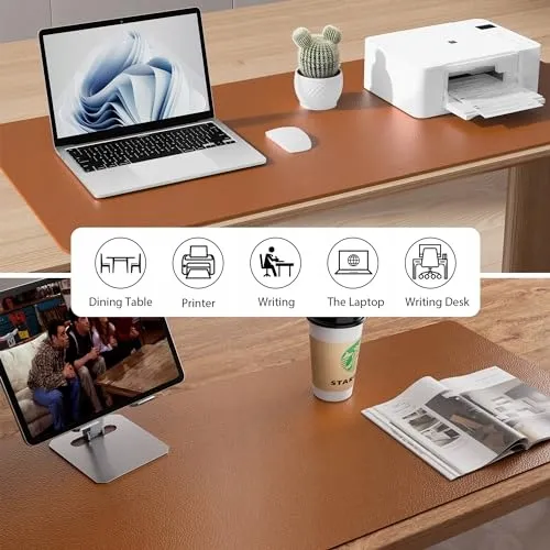 AOTHIA Bureau-onderlegger Leer Antislip 80x40cm Bruin — foto 6