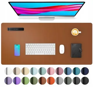 AOTHIA Bureau-onderlegger Leer Antislip 80x40cm Bruin