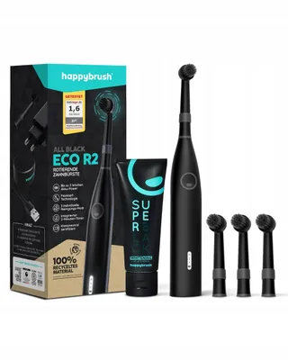 HAPPYBRUSH Eco R2 Elektrische Tandenborstel Accu 3 Opzetborstels — miniatuur 1