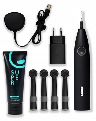 HAPPYBRUSH Eco R2 Elektrische Tandenborstel Accu 3 Opzetborstels — miniatuur 8