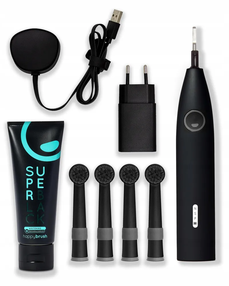 HAPPYBRUSH Eco R2 Elektrische Tandenborstel Accu 3 Opzetborstels — foto 8