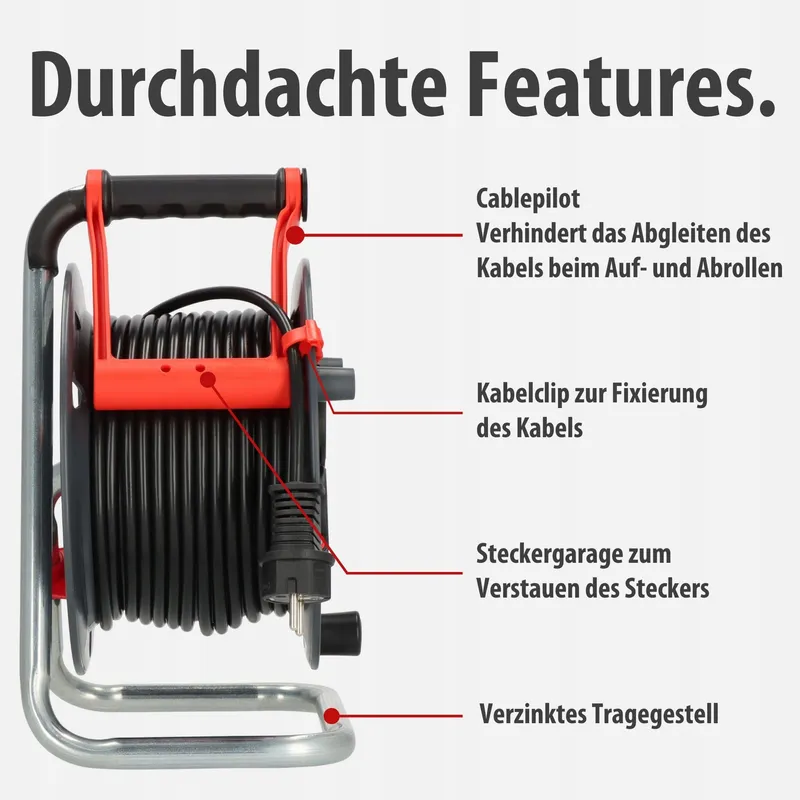 BRENNENSTUHL Garant V2 Kabelhaspel 25m Buiten 3 Stopcontacten IP44 — foto 5
