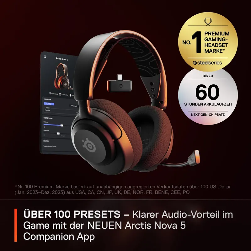 STEELSERIES Arctis Nova 5 Draadloze Gaming Headset PC PS4 PS5 Switch — foto 4