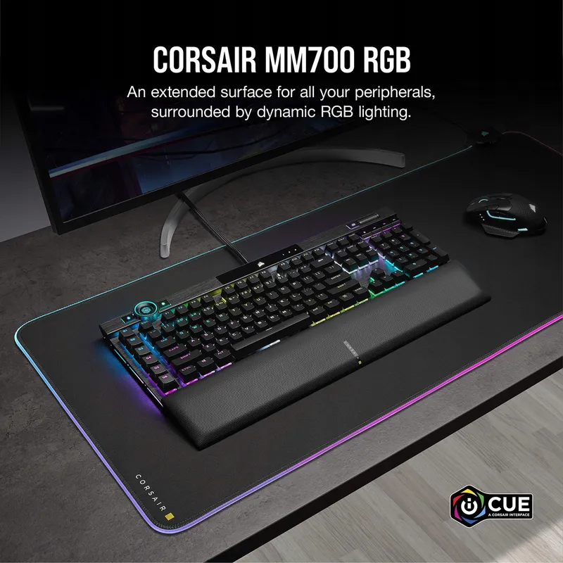 CORSAIR MM700 RGB Gaming Muismat 930x400mm 2 USB-Poorten — foto 4