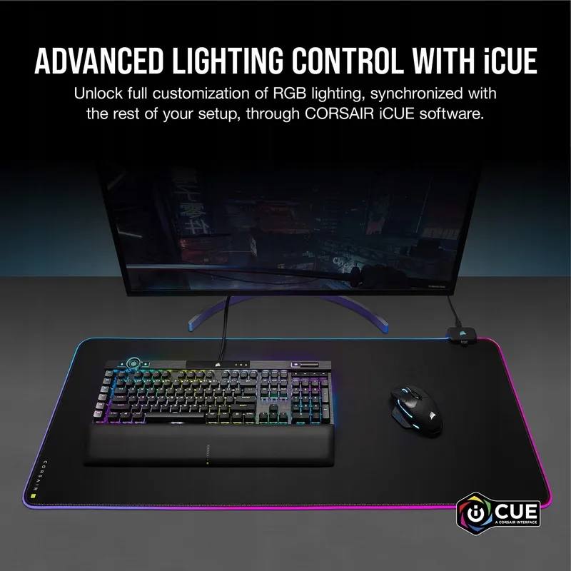CORSAIR MM700 RGB Gaming Muismat 930x400mm 2 USB-Poorten — foto 8