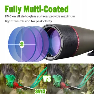 SVBONY SV13 Monoculaire Spotting Scope 20-60x80 Telefoonadapter — miniatuur 2