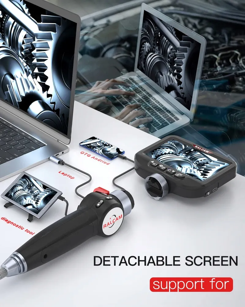 RALCAM Endoscoopcamera 8,5mm 4,3" HD 1080P LED IP67 Waterdicht — foto 4