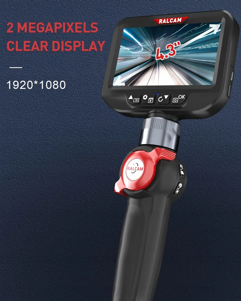 RALCAM Endoscoopcamera 8,5mm 4,3" HD 1080P LED IP67 Waterdicht — foto 2