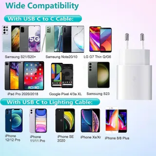 SAMNEER 25W USB-C Oplader voor Galaxy A54 A53 A34 A33 A14 M54 M53 M33 — miniatuur 6