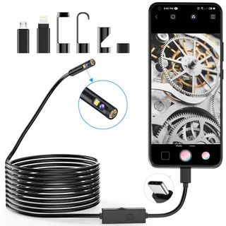 LIGHTSWIM Endoscoopcamera 1920P Type C Android iOS 8 LED 5M — miniatuur 2