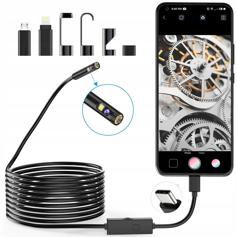LIGHTSWIM Endoscoopcamera 1920P Type C Android iOS 8 LED 5M — foto 2