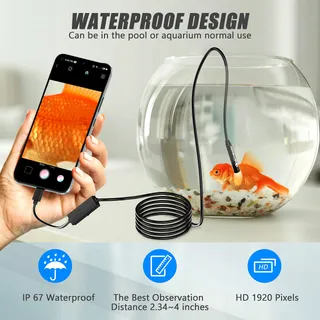 LIGHTSWIM Endoscoopcamera 1920P Type C Android iOS 8 LED 5M — miniatuur 6