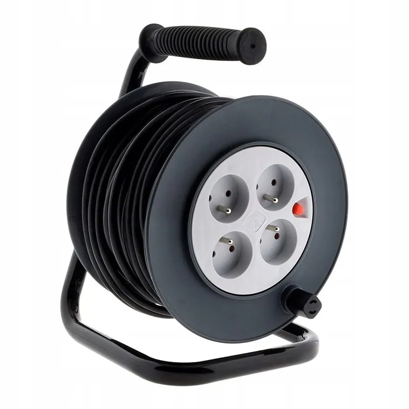 ZENITECH Kabelhaspel 4 Stopcontacten 3G1,5 25m Schakelaar — foto 1