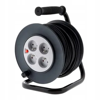 ZENITECH Kabelhaspel 4 Stopcontacten 3G1,5 25m Schakelaar — miniatuur 3