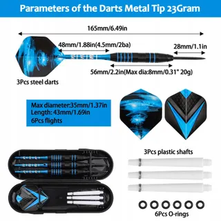 Professionele Metalen Darts 22g Set Beginners — miniatuur 3