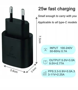 2-Pack USB C Oplader 25W voor Samsung Galaxy — miniatuur 8