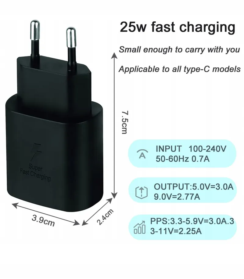 2-Pack USB C Oplader 25W voor Samsung Galaxy — foto 8