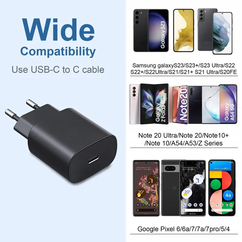 2-Pack USB C Oplader 25W voor Samsung Galaxy — foto 2