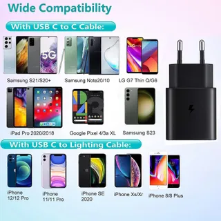2-Pack USB C Oplader 25W voor Samsung Galaxy — miniatuur 4