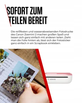 CANON Zoemini 2 Fotoprinter Roze ZINK 30 Vellen — miniatuur 8