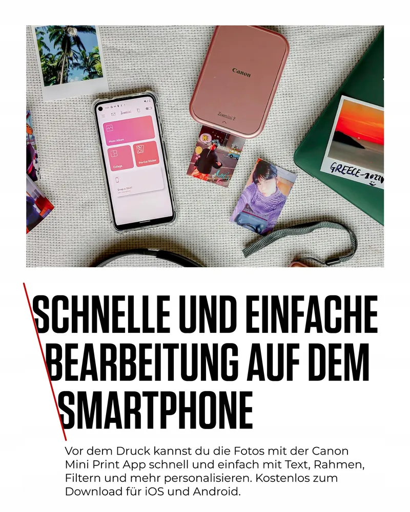 CANON Zoemini 2 Fotoprinter Roze ZINK 30 Vellen — foto 4