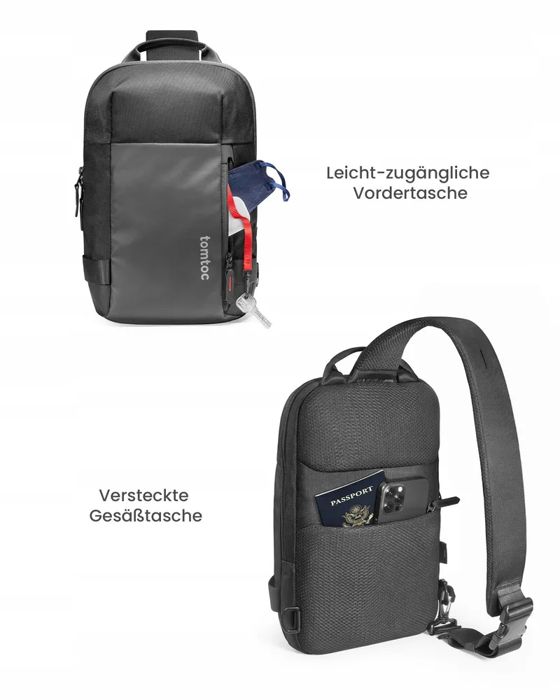 TOMTOC Schoudertas Heren Voor iPad Air Pro 11 Inch Waterafstotend Outdoor — foto 4