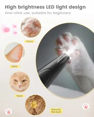 PAPMINI Stille Trimmer Kat LED USB-C Draadloos — miniatuur 6