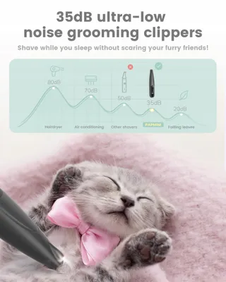 PAPMINI Stille Trimmer Kat LED USB-C Draadloos — miniatuur 2