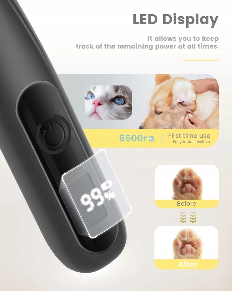 PAPMINI Stille Trimmer Kat LED USB-C Draadloos — foto 9