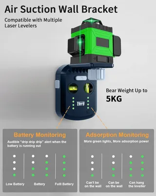 TYRRY Laserwaterpas 4-in-1 Kruislijn Stofzuiger Boren — miniatuur 3
