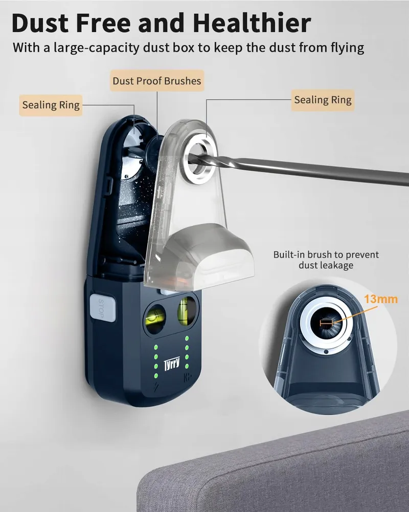 TYRRY Laserwaterpas 4-in-1 Kruislijn Stofzuiger Boren — foto 4