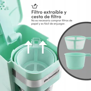 ELITE GOURMET EHC113M Filterkoffiezetapparaat 400ml Thermobeker Mint — miniatuur 4