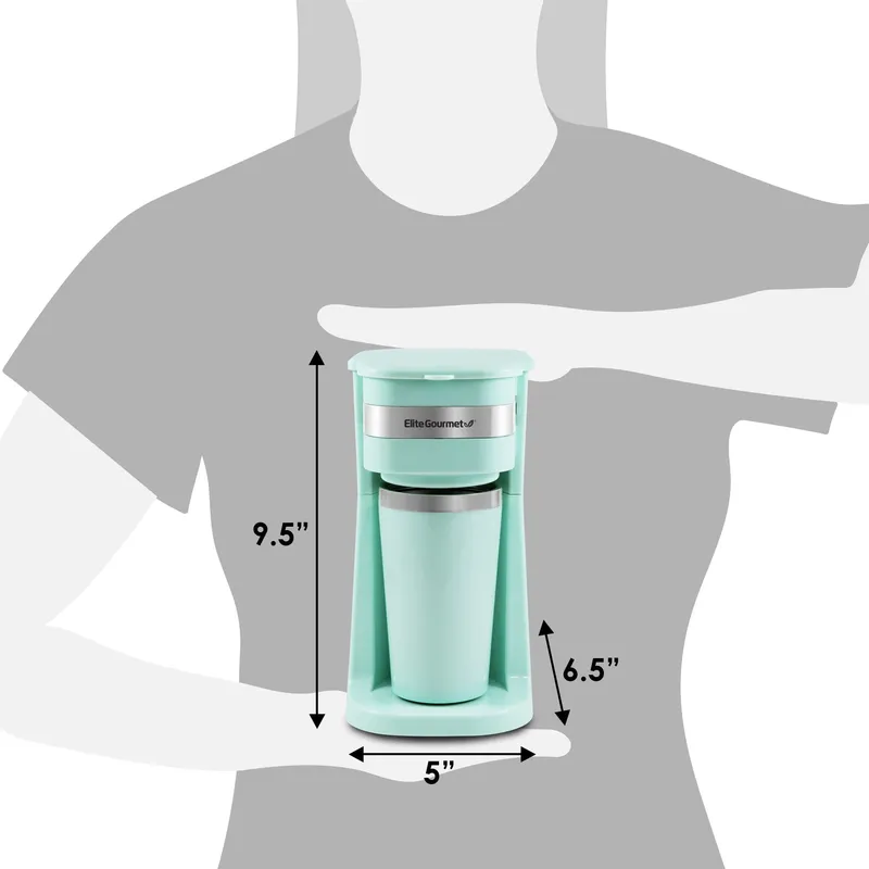 ELITE GOURMET EHC113M Filterkoffiezetapparaat 400ml Thermobeker Mint — foto 3