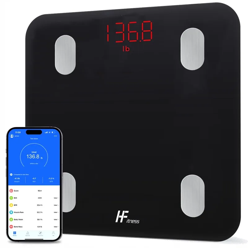 HF Slimme Weegschaal Bluetooth 19 Lichaamsgegevens iOS Android — foto 2
