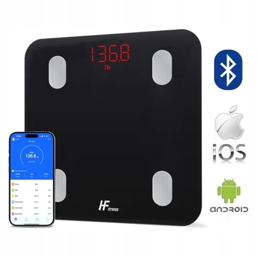 HF Slimme Weegschaal Bluetooth 19 Lichaamsgegevens iOS Android — foto 5