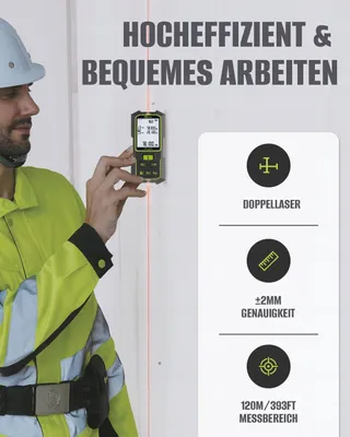 INKERMA Dubbele Laserafstandsmeter 120M Met Hoeksensor — miniatuur 2