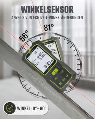 INKERMA Dubbele Laserafstandsmeter 120M Met Hoeksensor — miniatuur 3