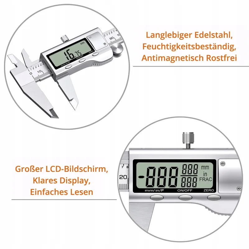 PROSTER Digitale Schuifmaat 150mm 6" RVS Elektronisch — foto 5
