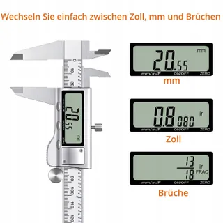 PROSTER Digitale Schuifmaat 150mm 6" RVS Elektronisch — miniatuur 2