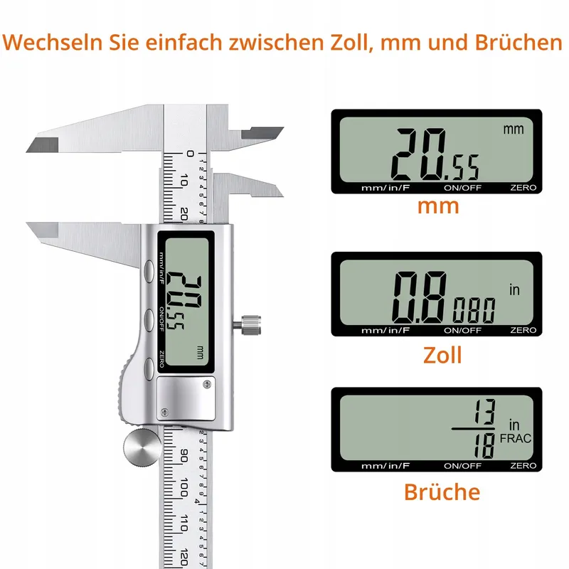 PROSTER Digitale Schuifmaat 150mm 6" RVS Elektronisch — foto 2
