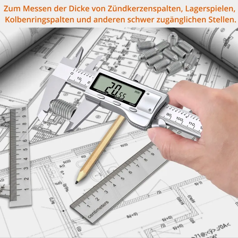PROSTER Digitale Schuifmaat 150mm 6" RVS Elektronisch — foto 6